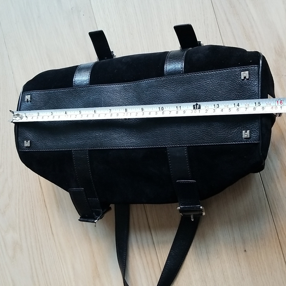 Suede Black Shoulder Bag - Picture 15 of 16